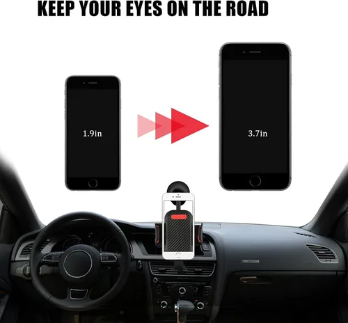 Vista 6 de Soporte de soporte para parabrisas de coche de 360 ° para iPhone, teléfono celular, GPS, cuello de cisne flexible, brazo largo, estabilizador