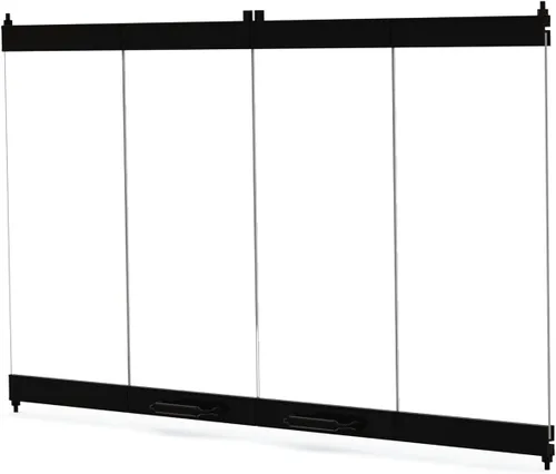 Vista 7 de Puertas de vidrio para chimenea de calentador modelo # A42C, A42R (acabado plateado)