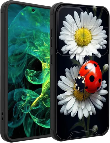 Vista 113 de Funda para Galaxy A16 5G con cubierta para cámara deslizante, resistente de doble capa, híbrida, a prueba de golpes, funda protectora resistente