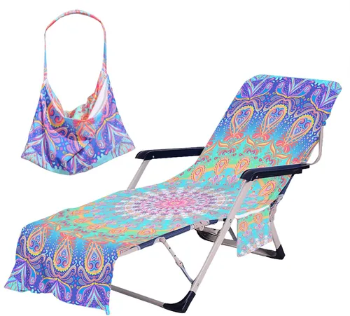 Vista 15 de Todo el Mundo Necesita Vitamina del Mar Funda para Silla de Playa con Bolsillos Laterales, Toalla Gruesa y de Secado Rápido para Tumbona, Piscina