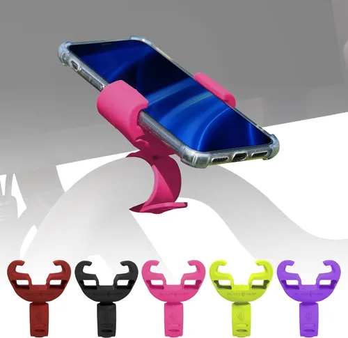 Vista 12 de Soporte de silicona para teléfono para bicicleta de ejercicios y pelotón, soporte de teléfono celular para accesorios de bicicleta estática