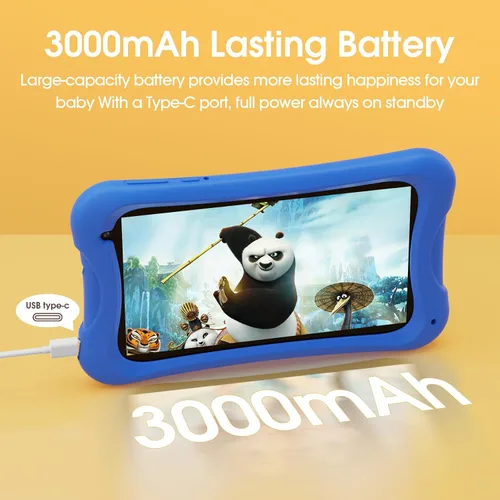 Vista 4 de DigiLand Tablet Android para niños, tabletas Android de 7 pulgadas para niños, tableta para niños pequeños con funda incluida, 4 GB + 32 GB, control