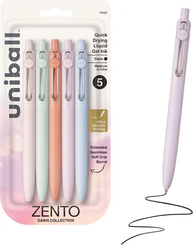 Vista 14 de Uniball™ Zento - Bolígrafos de gel, tinta negra, punta media de 0.03 in Bohemio