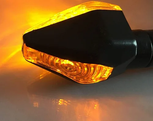 Vista 4 de Indicadores de giro LED negros para motocicleta, intermitentes, luces intermitentes compatibles con Kawasaki Ninja H2R 2016