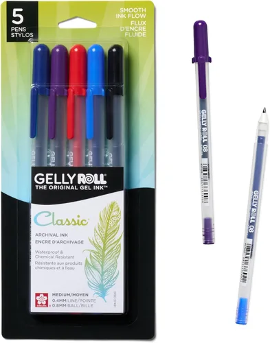 Vista 10 de Sakura 37581 - paquete de 3 bolígrafos de tinta en gel tamaño medio, negro Classic Med 3-pc Negro
