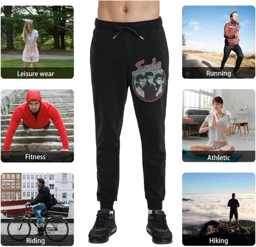 Vista 6 de Soda Stereo Long Pants Mens Casual Workout Sweatpants Drawstring Waist Trousers