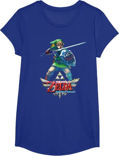 Vista 19 de Camiseta Nintendo Zelda Skyward Sword Link Ready for Battle Negro
