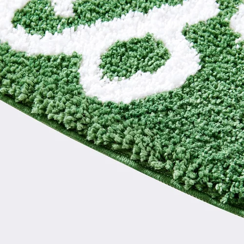 Vista 7 de Alfombra de baño verde bonita y divertida para dormitorio, baño, SELF Love Club de felpa moderna y genial decoración de San Valentín, regalo
