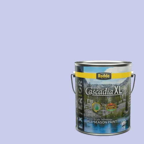 Vista 195 de Rodda Paint CASCADIA XL Pintura e imprimación de satén exterior en uno, cuarto de galón, bikini lavanda