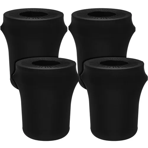 Vista 11 de Tanlade Cubierta elástica para cubo de basura de 32 galones, contenedor de residuos de spandex para exteriores, negro, 1 unidad