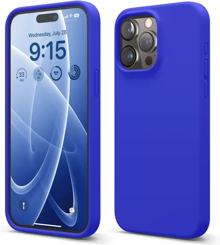 Vista 23 de elago Funda compatible con iPhone 15 Pro Max, de silicona líquida, funda protectora de cuerpo completo, a prueba de golpes, funda delgada