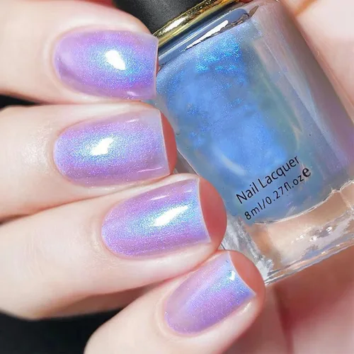 Vista 16 de COSMOO Esmalte de uñas de glitter negro de secado rápido, 12 ml, resistente a las astillas, vegano, de secado rápido, con vetas, de larga duración
