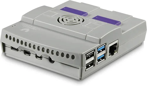 Vista 3 de Vilros Raspberry Pi 4 Kit de juegos retro de 4 GB con 2 controladores USB y funda estilo de juego, tarjeta micro SD de 64 GB, cable HDMI, fuente