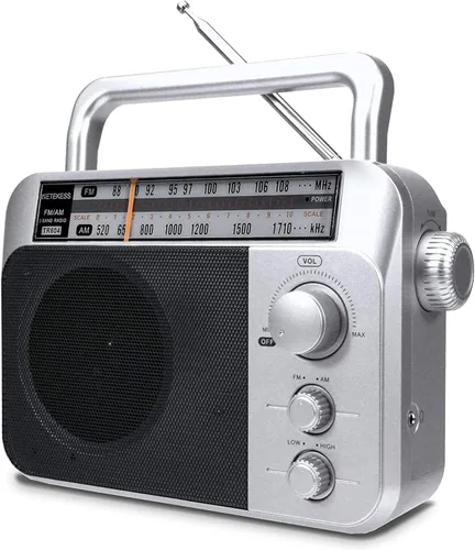 Vista 11 de Retekess TR604W AM FM NOAA Radio, Radios meteorológicas de emergencia portátiles con la mejor recepción, alimentadas por AC o batería D, con esfera