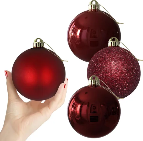 Vista 164 de Esferas pequeñas de Navidad de bronce y dorado de 1.6 pulgadas, adornos para decoración de árbol de Navidad, bolas colgantes inastillables