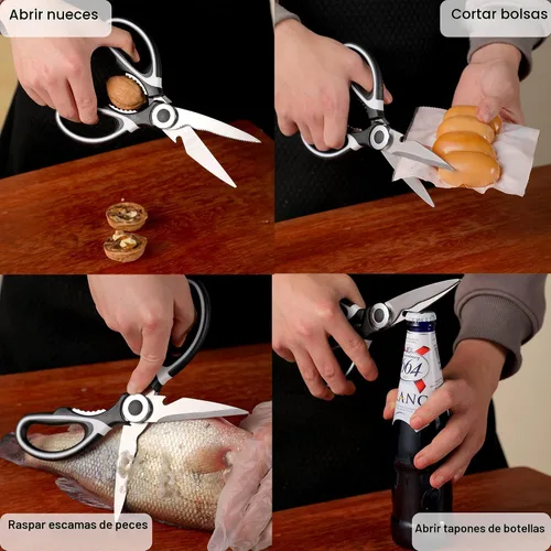 Vista 9 de OMDAR Kitchen Scissors 3 Pack - Replacement - Stainless Steel Cooking Shears for Cutting Meat, Food, Fish, Poultry Multipurpose Sharp Sissors for