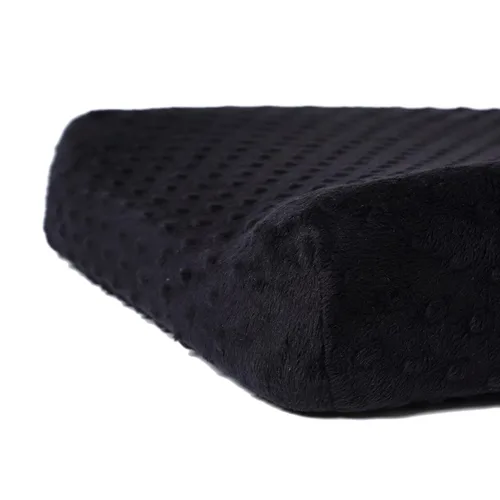 Vista 3 de Funda para cambiador, súper suave, con lunares minky, agradable a la piel, transpirable, lavable, para cambiador, para bebé, niño y niña (negro)