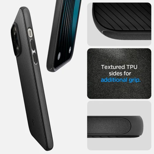 Vista 4 de Spigen Mag Armor MagFit - Funda diseñada para iPhone 14 Pro Max (2022) [protección de grado militar] compatible con MagSafe - negro mate