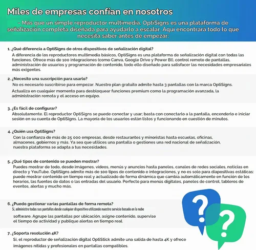 Vista 8 de OptiSigns OptiStick Reproductor de Señalización Digital - Basado en Android Stick 4K UHD HDMI, Quad Core, WiFi/Ethernet, Gestión Remota de Pantalla