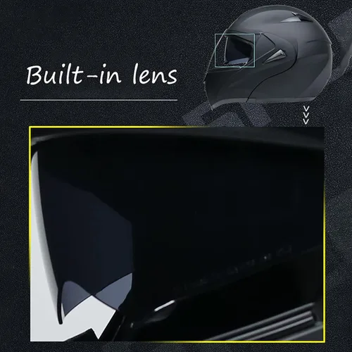 Vista 6 de Casco modular SDFGDFD Bluetooth, casco anticolisión de la motocicleta de cara completa ha obtenido la certificación DOT/ECE, casco de moto de cara