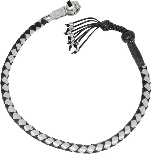 Vista 7 de Biker Whip - Látigo para motocicleta de 36 pulgadas, accesorios de manillar para motocicleta, látigos trenzados de cuero genuino para motocicletas