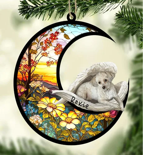 Vista 94 de Atrapasoles conmemorativo personalizado para perros, adorno navideño de Airedale Terrier, recuerdo por pérdida de mascota, regalos conmemorativos