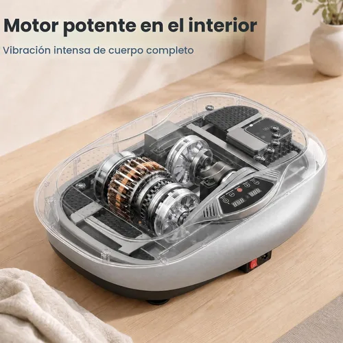 Vista 4 de Placa de vibración de cuerpo entero para drenaje linfático, 990 niveles de Plateado