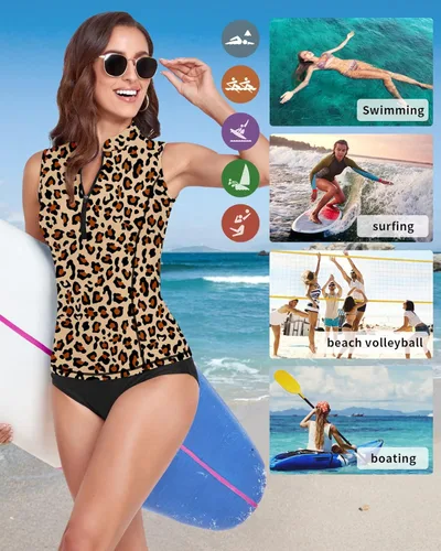 Vista 6 de WOWENY Camiseta de natación de manga larga UPF 50+ para mujer, con agujeros para el pulgar, protección solar UV, traje de baño sin parte inferior