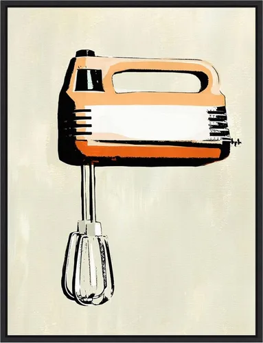 Vista 8 de Amanti Art Lienzo enmarcado para pared, 24 x 18 pulgadas, aparato de cocina retro III por Annie Warren, lienzo enmarcado para pared, obras de arte