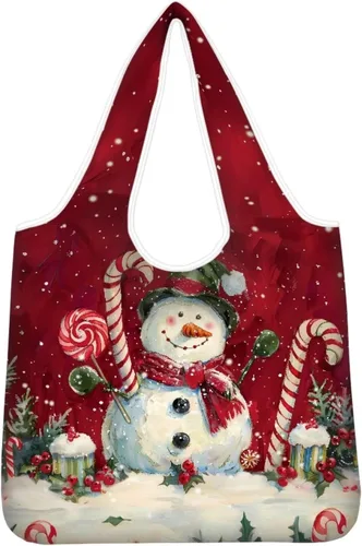 Vista 32 de Belidome Bolsa de comestibles con diseño de donas de ajolotl para compras, lavable, reutilizable, con bolsillo para asa