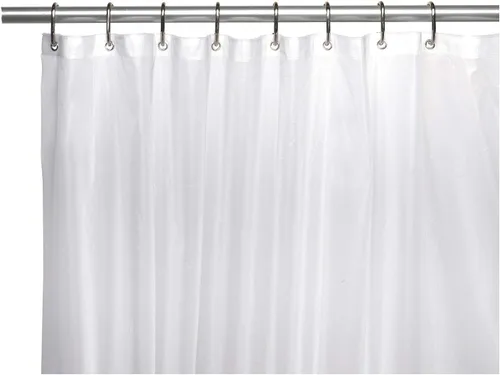 Vista 13 de Forro para cortina de regadera, resistente, de vinilo de 12 calibres con ojales de metal, elegante