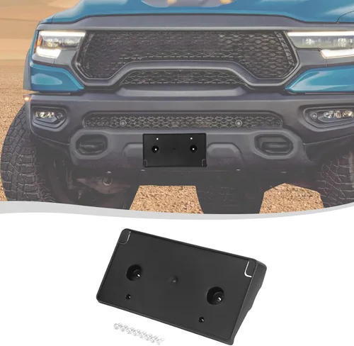 Vista 8 de Voodonala para Dodge RAM 1500 2013-2018 y 2019-2024 Classic Soporte de Placa de Matrícula Delantera Kits de Montaje de Matrícula Delantera