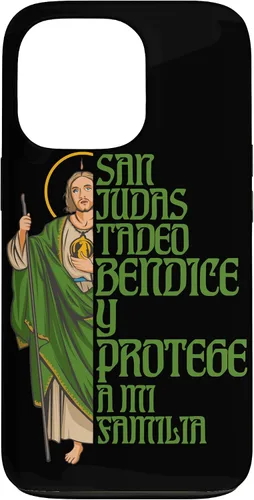 Vista 10 de Saint Jude Thaddeus. Bless and Protect My Family Case for iPhone 17