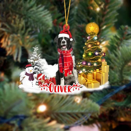 Vista 161 de NAZENTI Adorno personalizado de gato abisinio con árbol de pino, adorno de Navidad personalizado para perros amantes de las mascotas, colgante
