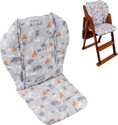 Vista 9 de Cojín para silla alta (estampado animal verde)