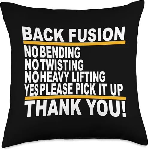 Vista 5 de DesignsByKelley Best Wishes Fast Recovery Gifts Thank You Funny Lumbar Back Fusion Surgery Recovery Gifts - Almohada de 16 x 16 pulgadas, multicolor