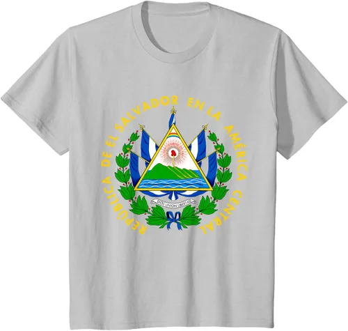 Vista 29 de Camiseta con diseño de emblema de la bandera de El Salvador