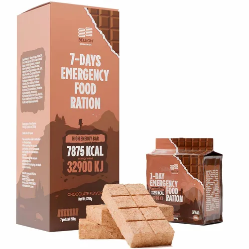 Vista 8 de Suministro de alimentos de emergencia - Ración de supervivencia de chocolate - 20 años de vida útil - 3 días