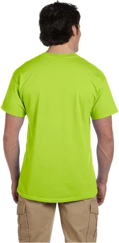 Vista 3 de Camiseta Fruit of the Loom 100% algodón, 5 oz, Moderno Equipada, XL, Verde Neón
