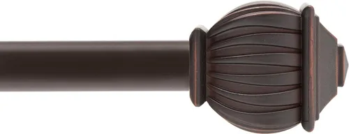 Vista 12 de Kenney Beckett - Barra decorativa estándar para cortina de ventana, 5/8", 28-48", negra Negro