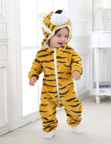 Vista 4 de BJWEO - Lindo disfraz para bebé niñas y niños pequeños y recién nacidos disfraz de Navidad Halloween enterizo de invierno piyamas de cosplay