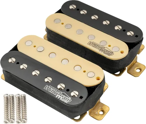 Vista 6 de Wilkinson Vintage Classic Alnico 5 Set de Pastillas Humbucker Sobrebobinadas Estilo Abierto para Guitarra Eléctrica, Zebra Set Zebra