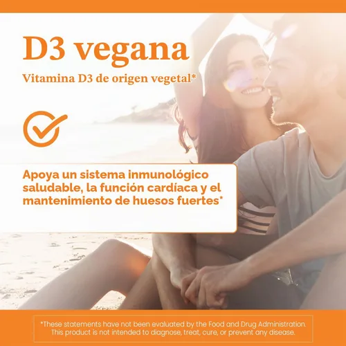 Vista 6 de Cápsulas vegetarianas Doctor's Best, Best Vegan D3, DRB-00302, 1, 1 Suplemento vegano de vitamina D para hombres y mujeres, ayuda a apoyar