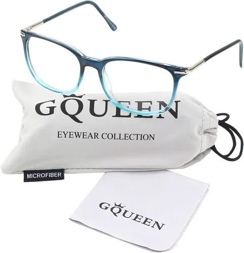 Vista 6 de GQUEEN Fashion Fake Glasses Non Prescription Glasses Clear Lens Glasses Nerd Plain Frames Women Men 201579