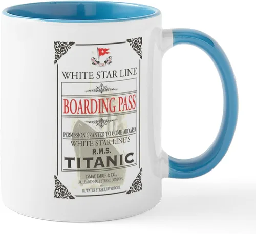 Vista 22 de CafePress The Courageous Titanic Band Taza de café de cerámica de 11 oz (11.0 fl oz)