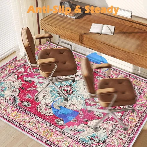 Vista 4 de Tapete para silla de 3 x 4 pies, 36 x 48 pulgadas, tapete antideslizante para sillas de escritorio de oficina, tapete para silla
