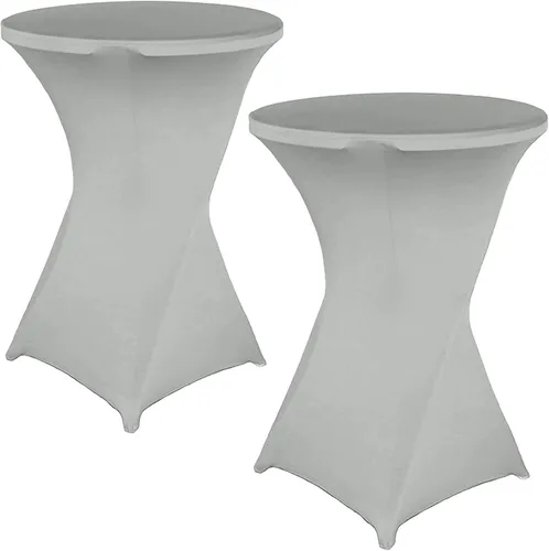 Vista 16 de Jeloris Paquete de 2 manteles redondos de elastano elástico de elastano de 32 x 43 pulgadas, color negro, para bodas, banquetes, eventos, fiestas