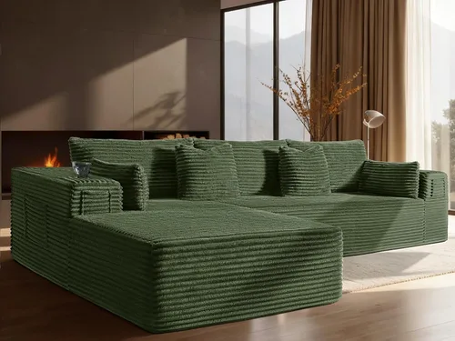 Vista 43 de Sofá modular de gran tamaño de 108 pulgadas, cómodo sofá deshuesado en forma de U para sala de estar, asientos extra profundos, sin montaje, sofá
