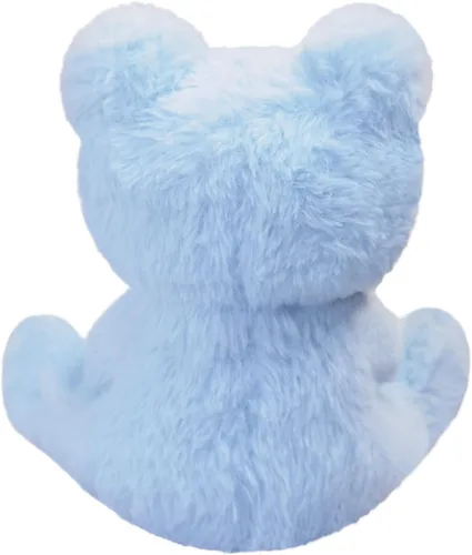 Vista 4 de Animal de peluche de rana azul claro, lindo juguete de rana peluda, suave juguete de peluche para niños y niñas, regalos para niños o novia, 8.5