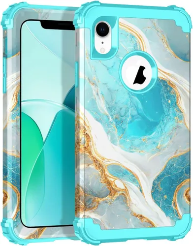Vista 139 de Hocase Funda para iPhone SE 2022/2020, resistente a prueba de golpes, de plástico duro+goma de silicona, funda protectora híbrida para iPhone SE